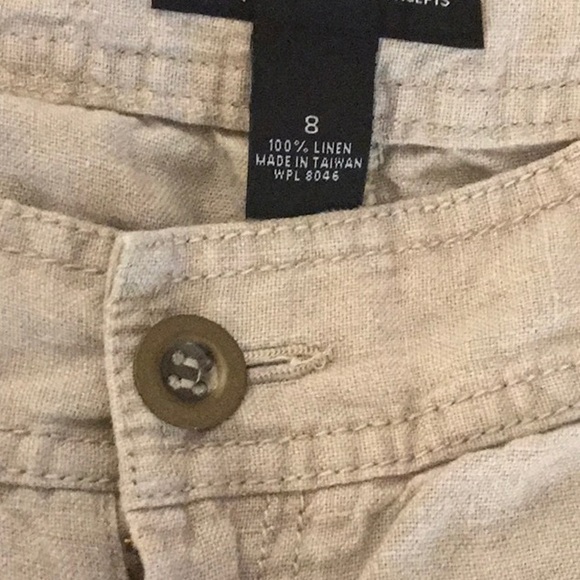 INC International Concepts womens 100% linen shorts sz. 8 Oatmeal/Beige - Picture 4 of 4